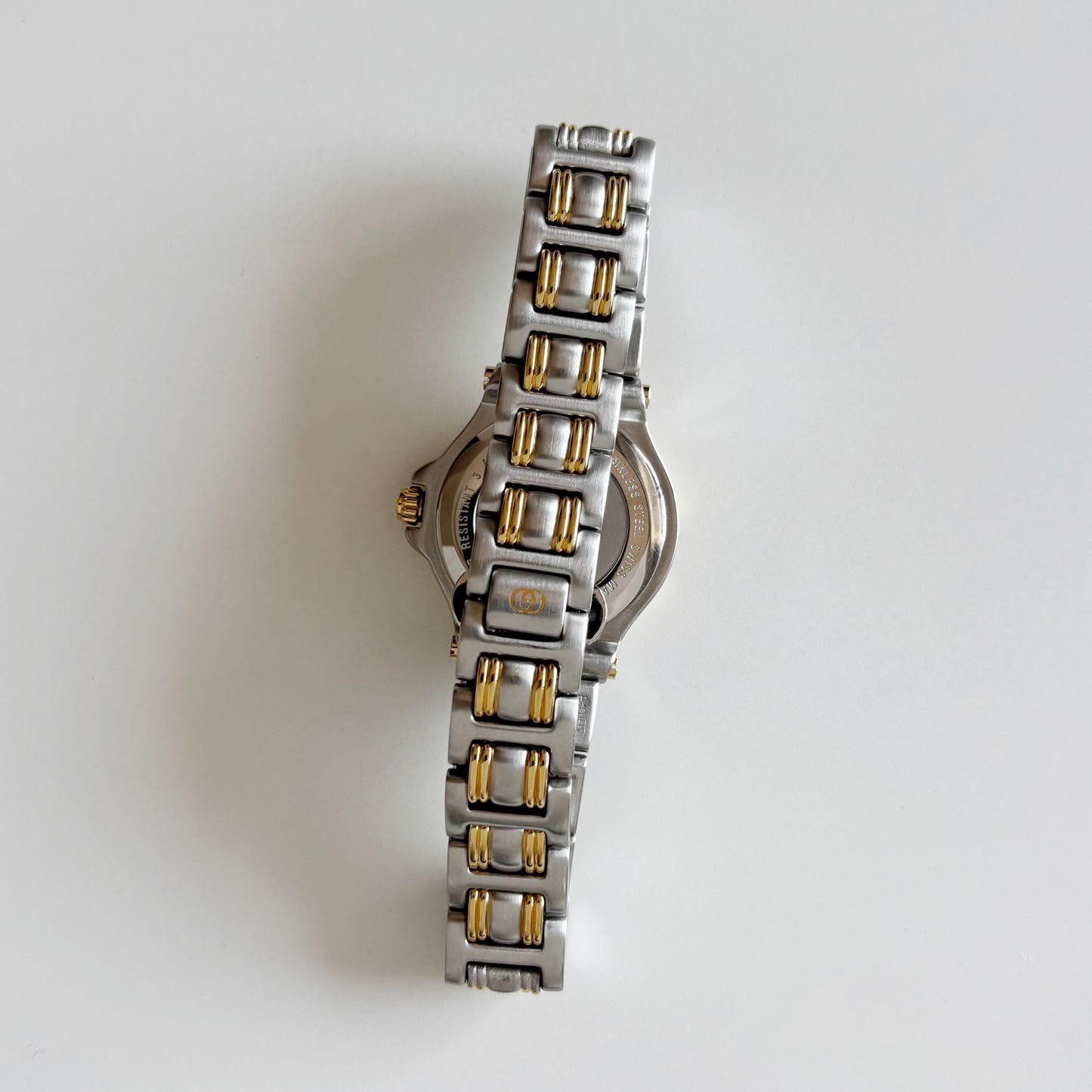 Gucci 1990s Date Gold Plated Two Tone Watch