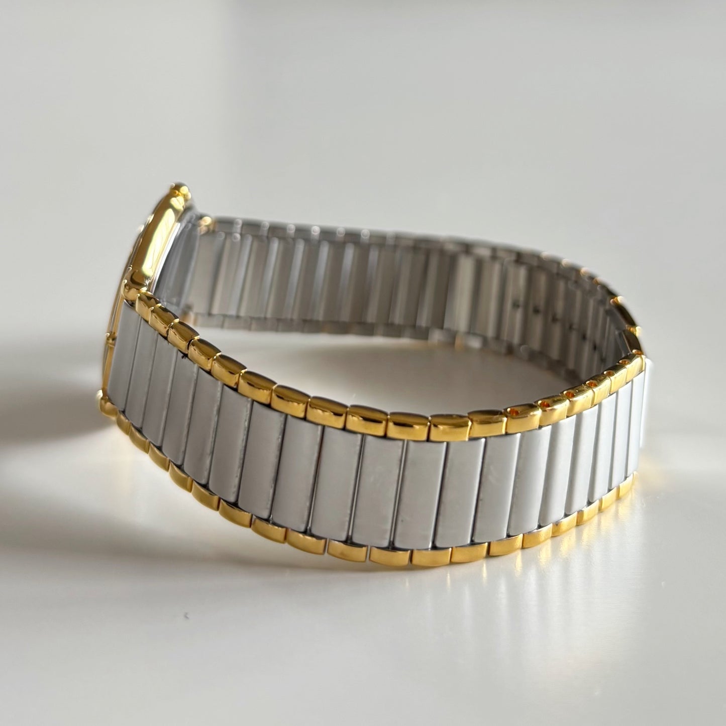 Yves Saint Laurent 1990s Round Dial Two Tone Watch (Large)