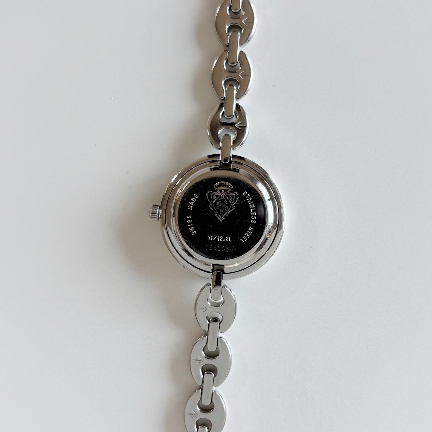 Gucci 1990s Interchangeable Bezel Stainless steel Watch with 6 bezels, case (165mm)