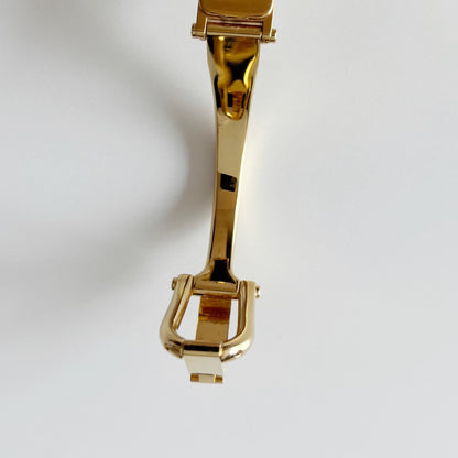 Gucci 1990s Seashell Gold Plated Bangle Watch