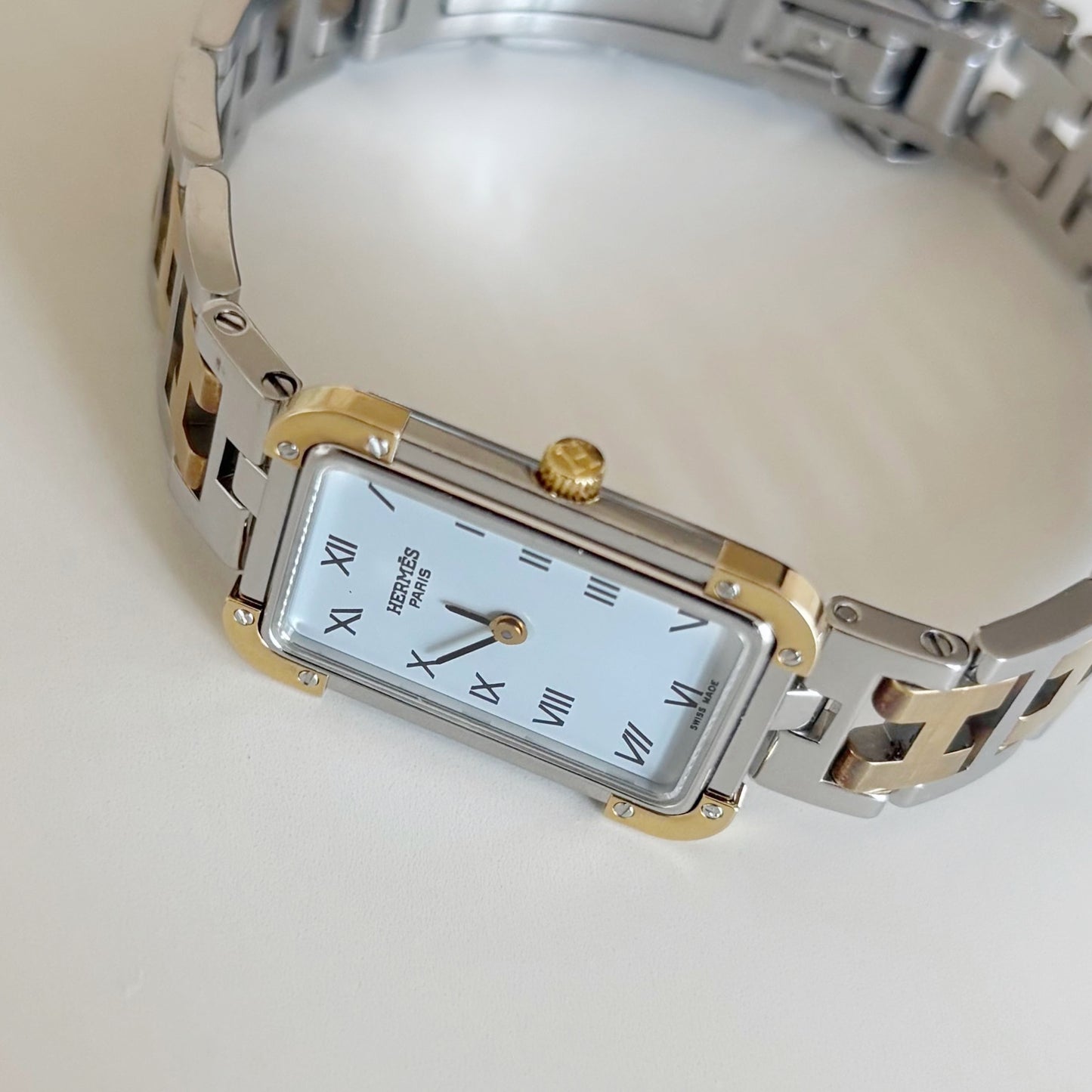 Hermes 1990s Croisier Two Tone Watch