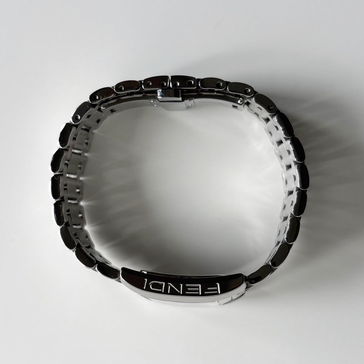 Fendi 1990s Tank Stainless Steel Watch