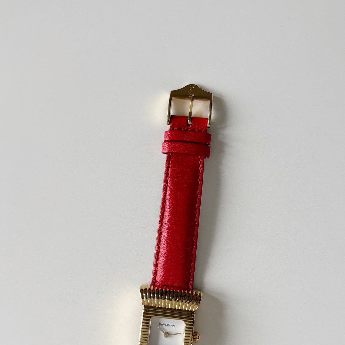 Yves Saint Laurent 1990s Ribbon Gold Plated Watch