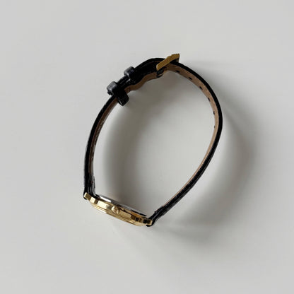 Dior 1990s Date CD Logo Round Dial Gold Plated Watch