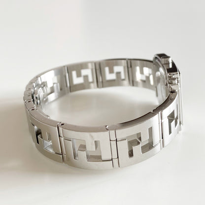 Fendi 1990s Square Dial Stainless steel Watch