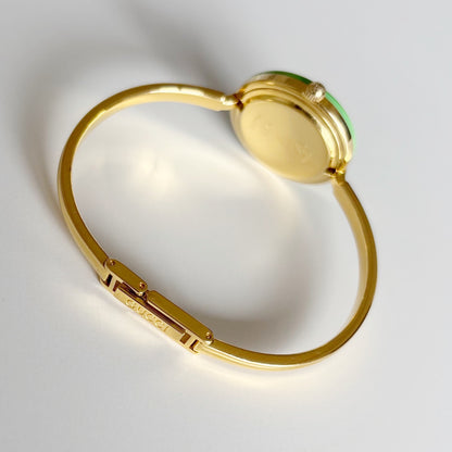 Gucci 1990s Interchangeable Bezel Gold Plated Watch with 12 bezels, case