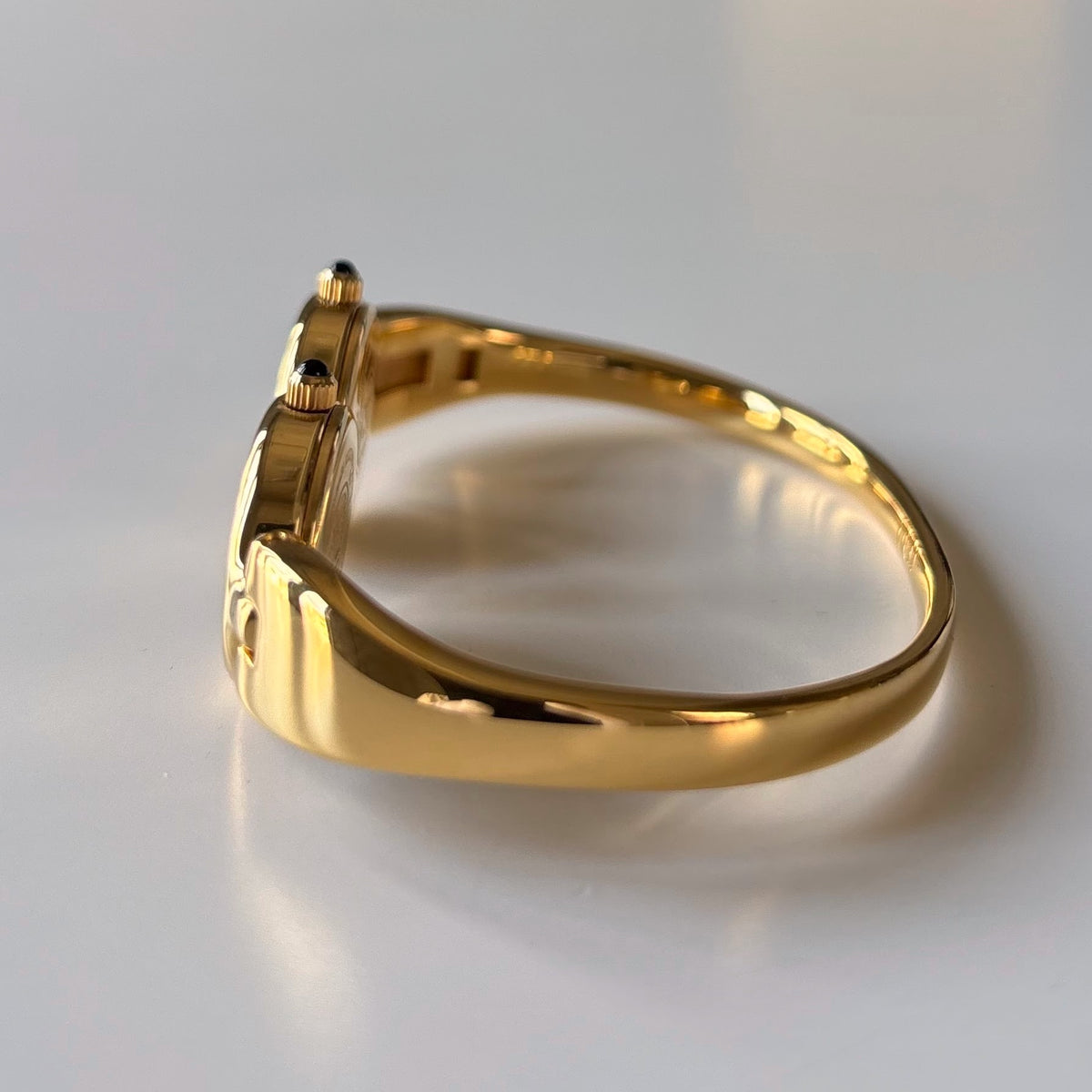 Fendi 1990s Double Face Gold-Plated Bangle Watch