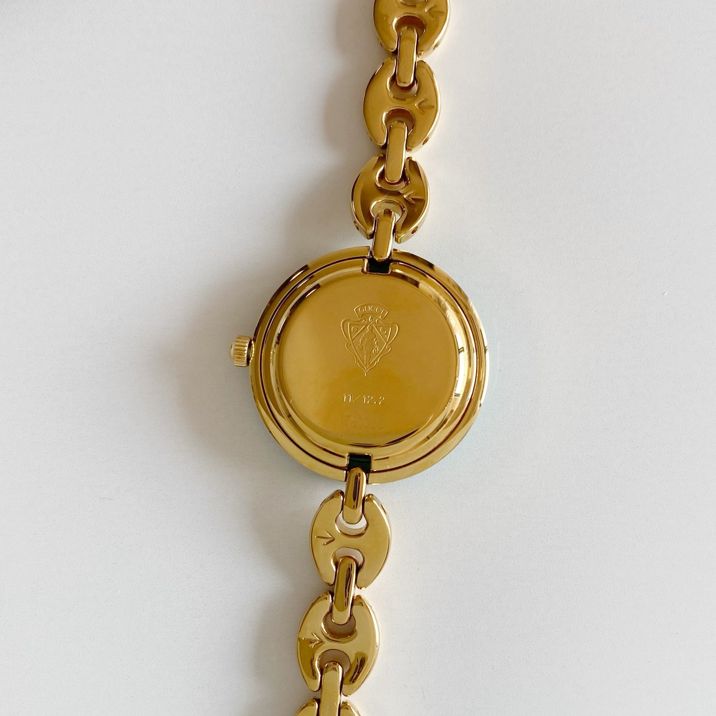 Gucci 1990s Interchangeable Bezel Gold Plated Watch with  6 bezels, case (167mm)