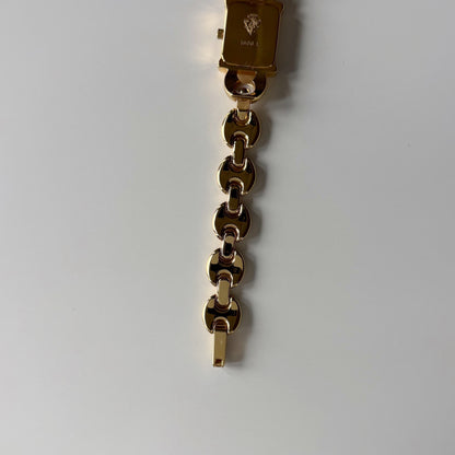 Gucci 1990s Interchangeable Strap Gold Plated Watch with 3 straps, case