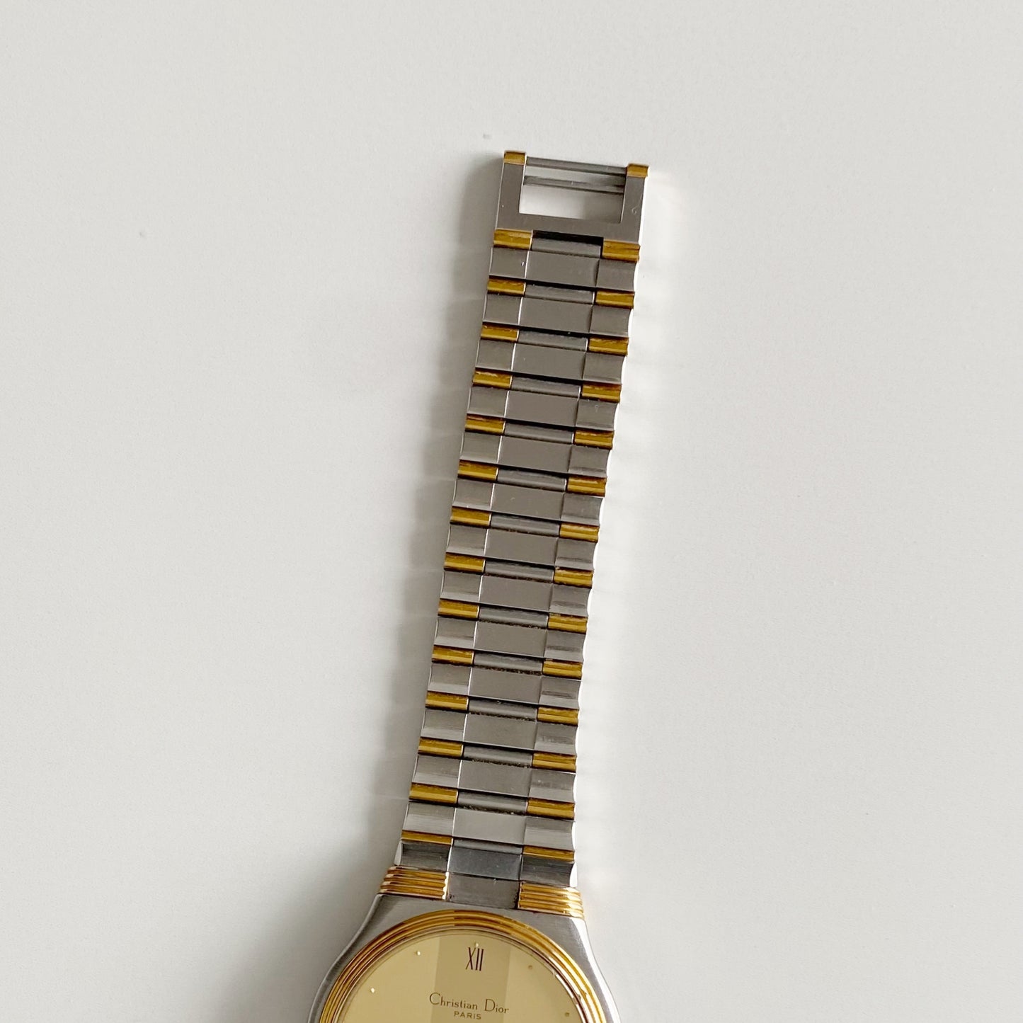 Dior 1990s Date Round Dial Two Tone Watch (Large)