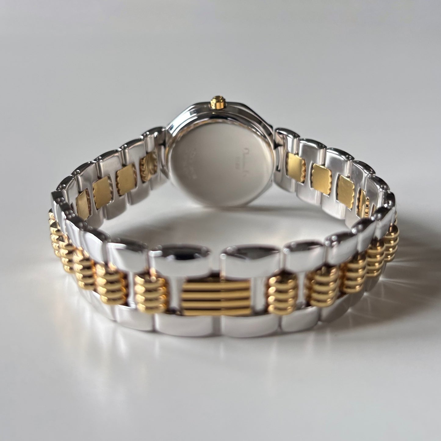 Dior 1990s Octagon Dial Two Tone Gold Plated Watch