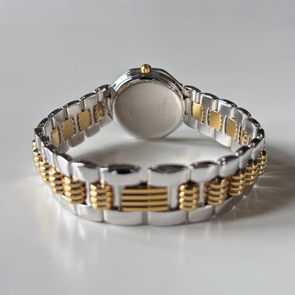 Dior 1990s Octagon Dial Two Tone Gold Plated Watch