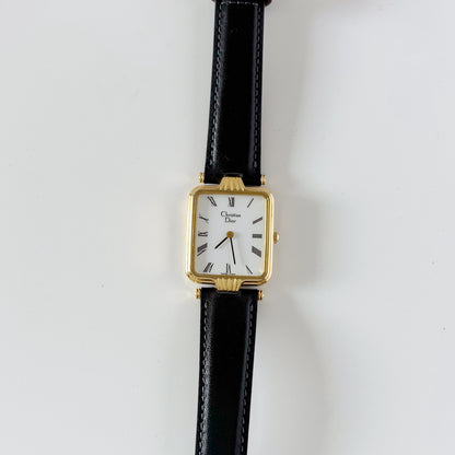 Dior 1990s Tank Gold Plated Watch (Large)