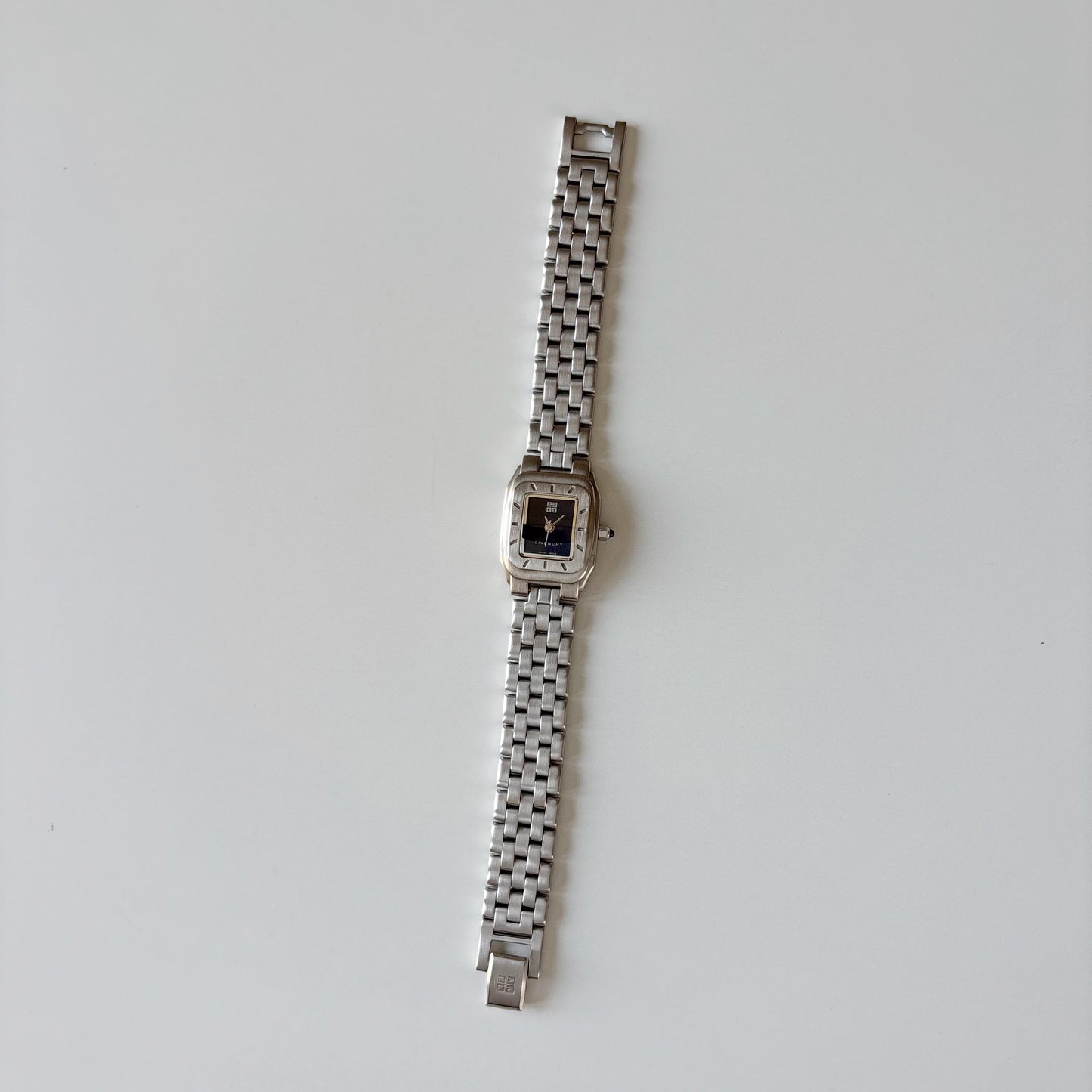 Givenchy 1990s Black Dial Silver Watch