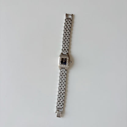 Givenchy 1990s Black Dial Silver Watch