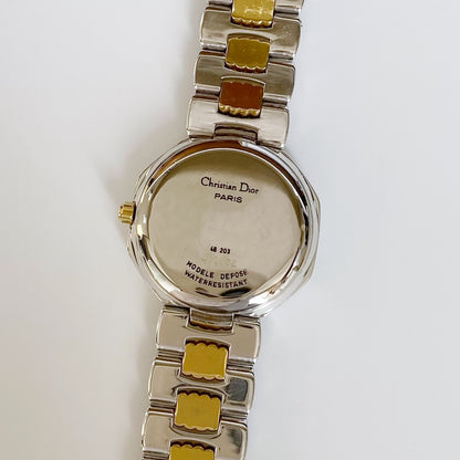 Dior 1990s Octagon Date Two Tone Watch