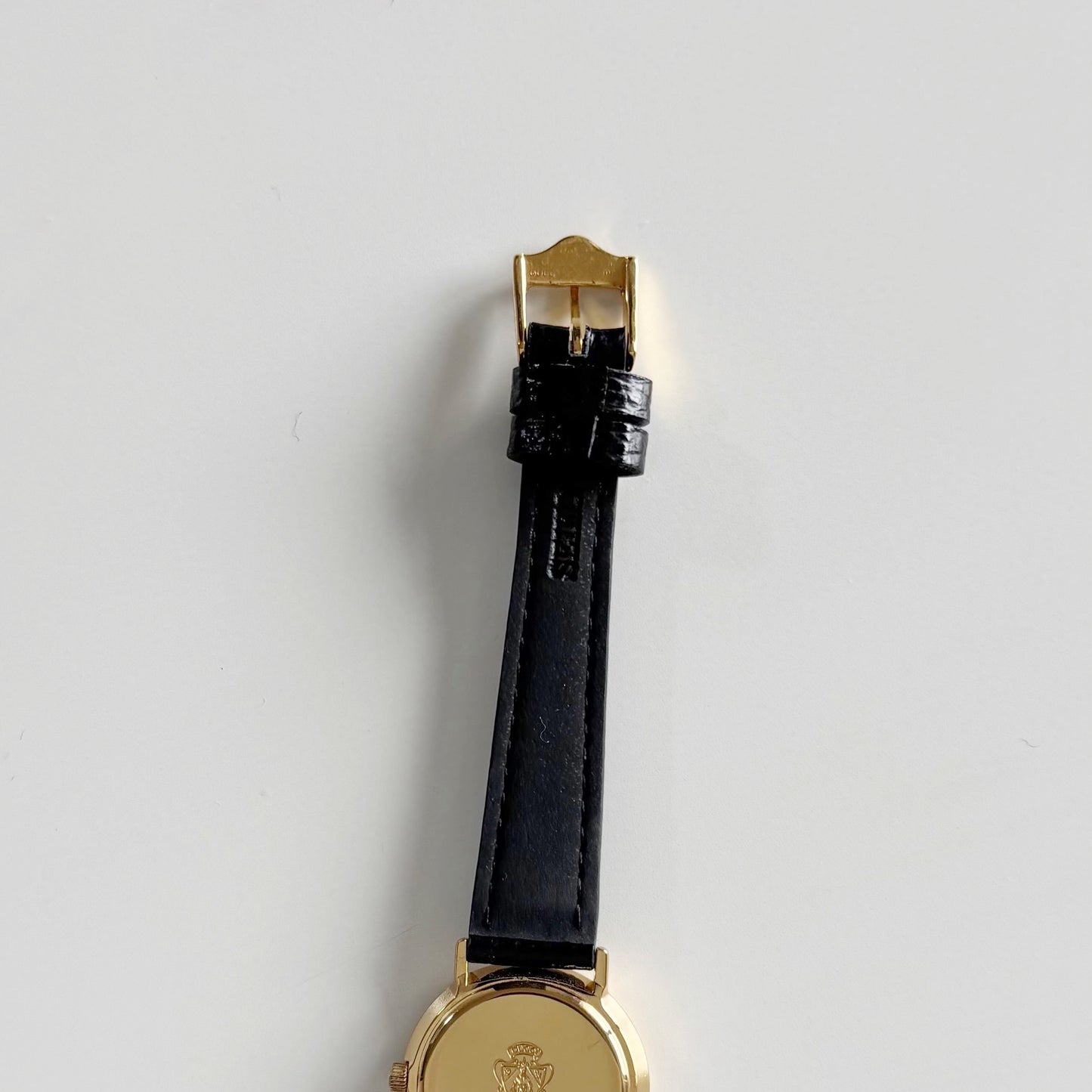 Gucci 1990s Sub second Round Dial Gold Plated Watch