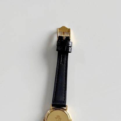 Gucci 1990s Sub second Round Dial Gold Plated Watch