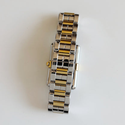 Yves Saint Laurent 1990s Two Tone Tank Watch (Large)