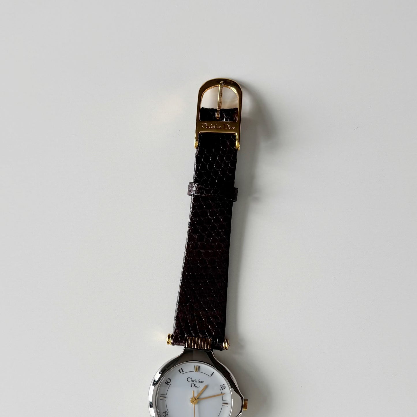 Dior 1990s Round Dial Two Tone Watch