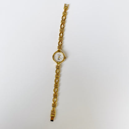 Burberry 1990s Seashell Dial Gold Plated Watch