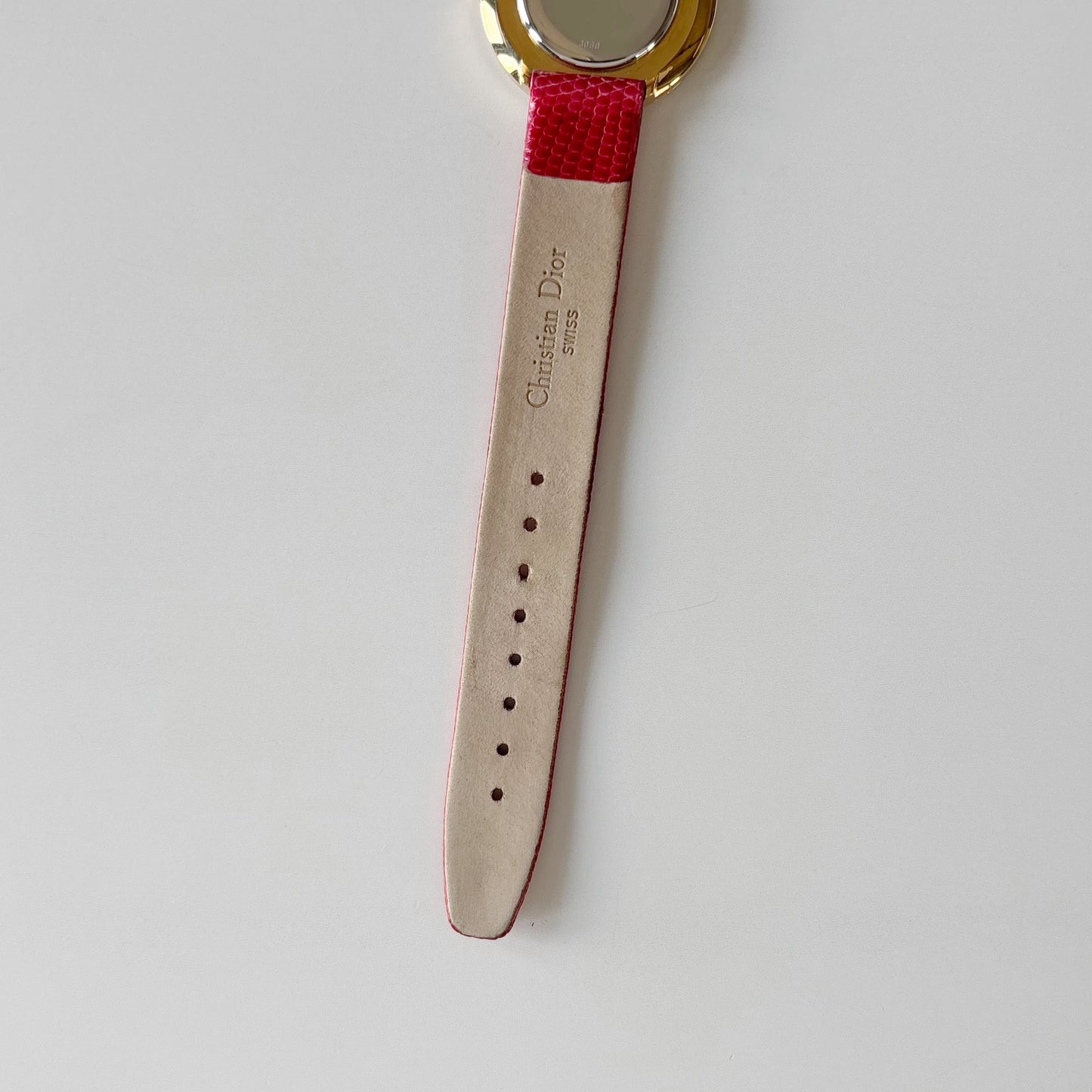 Dior 1990s Round Dial Gold Plated Watch