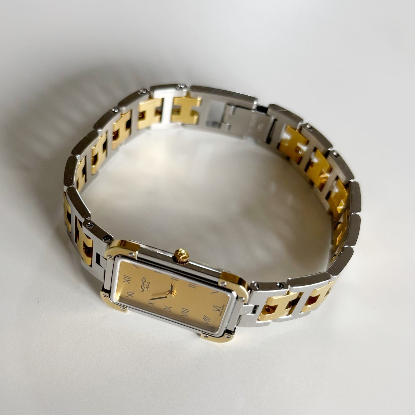 Hermes 1990s Croisier Two Tone Watch