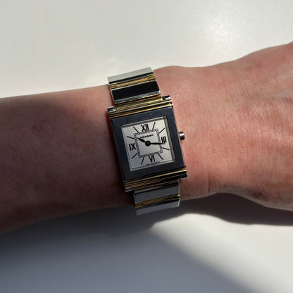 Yves Saint Laurent Square Dial Gold Plated Two Tone Watch