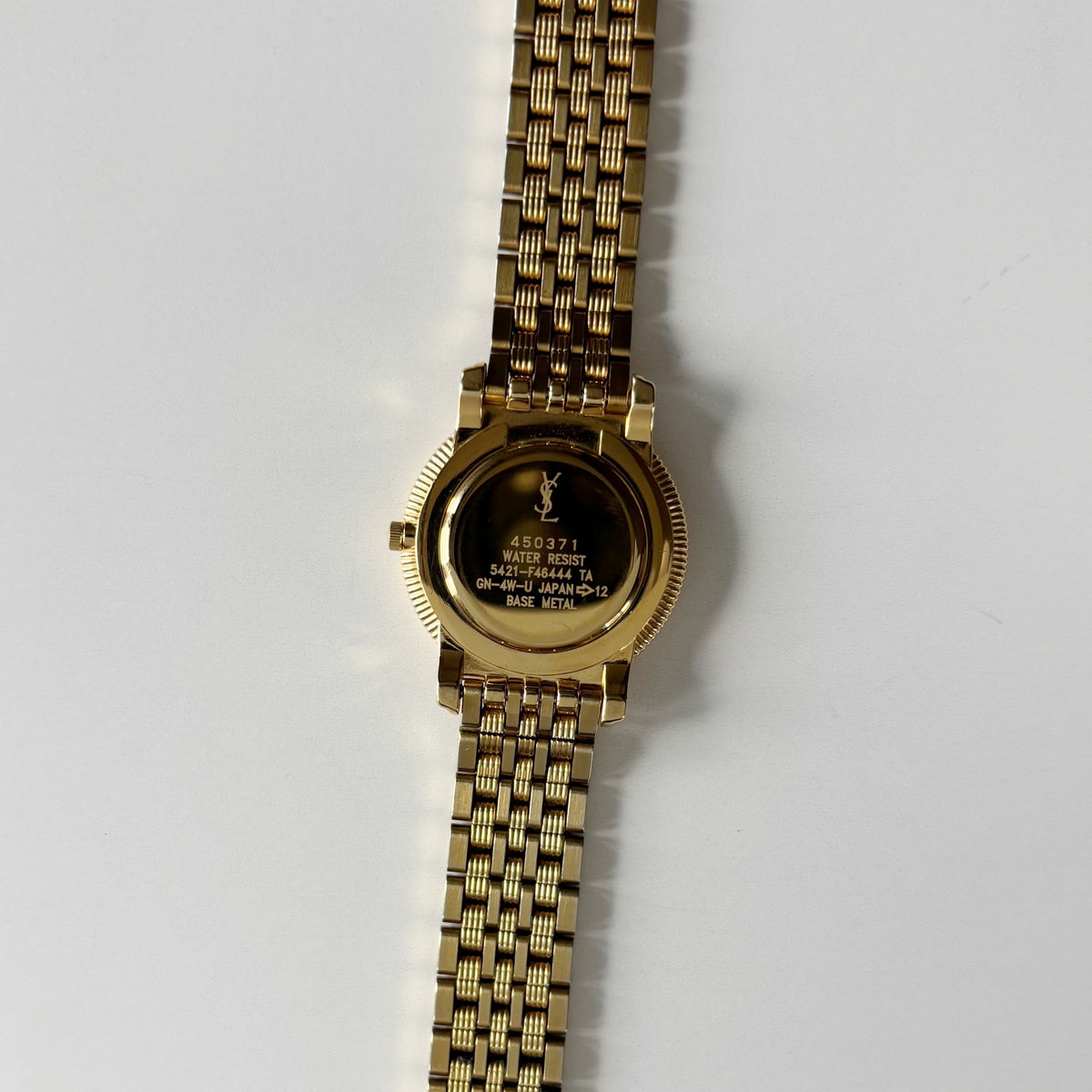 Yves Saint Laurent 1990s Round Dial Gold Plated Watch