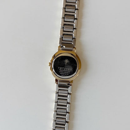 Yves Saint Laurent 1990s Round Dial Two Tone Watch