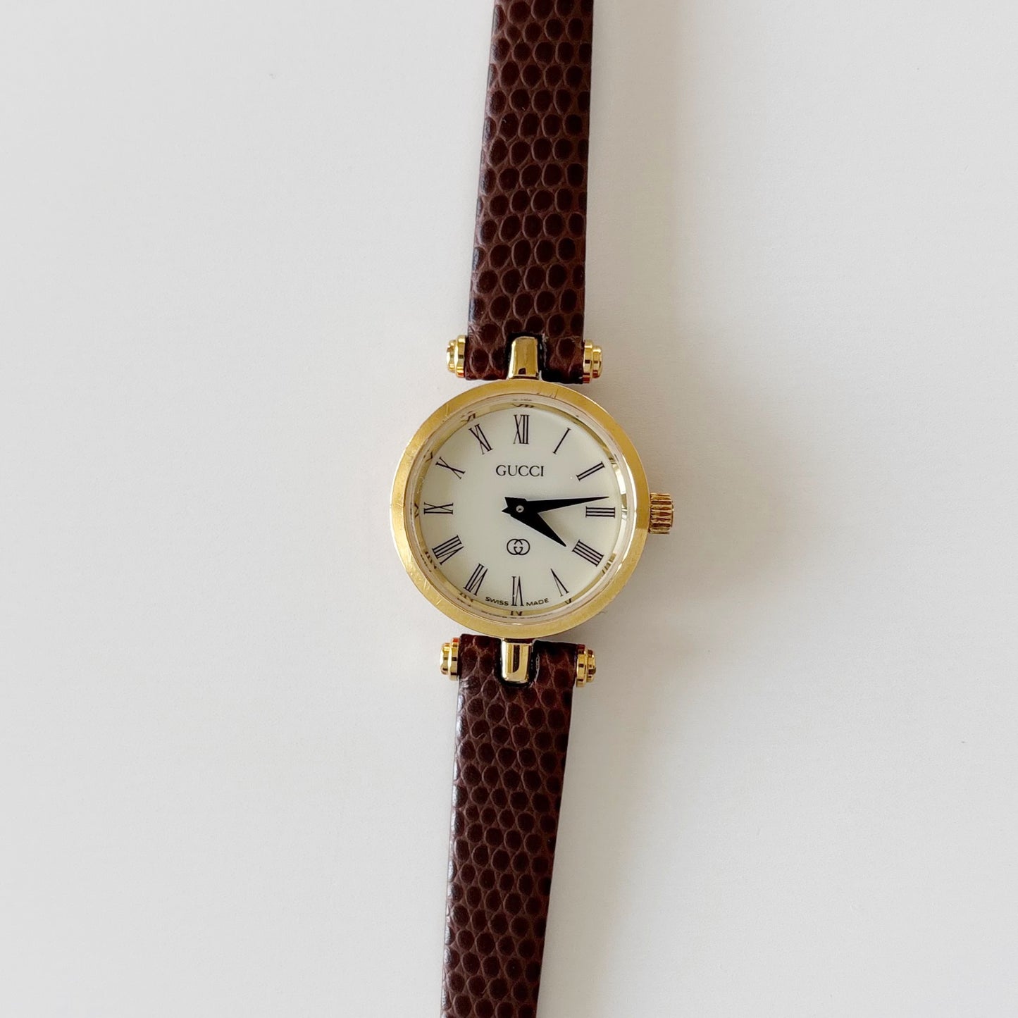 Gucci 1980s Sherry Round Dial Gold Plated Watch