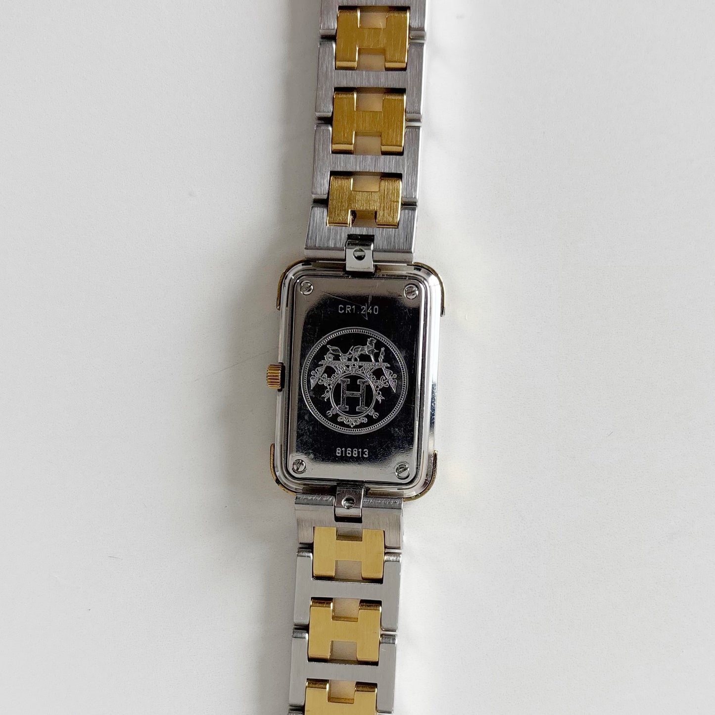 Hermes 1990s Croisier Two Tone Watch