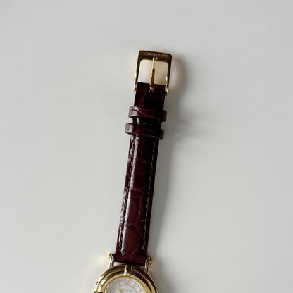 Yves Saint Laurent 1990s Round Dial Gold-Plated Watch