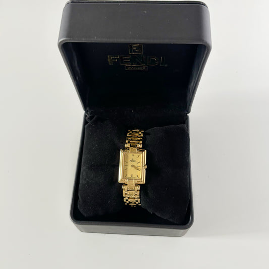 Fendi 1990s Gold Plated Watch Limited Edition (only 2,500 pieces made)