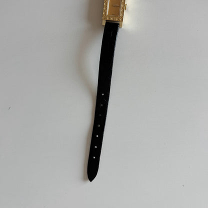 Dior 1990s La Parisienne  18K Solid Gold Case Tank Watch