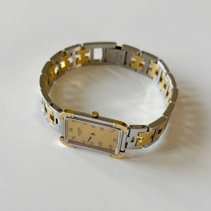 Hermes 1990s Croisier Two Tone Watch