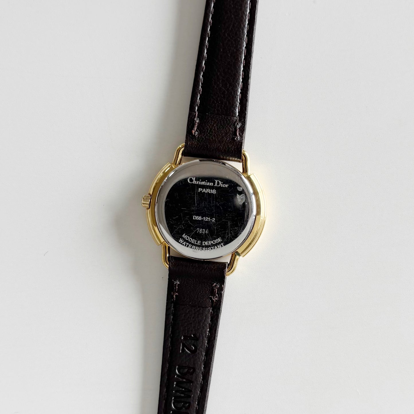 Dior 1990s Seashell Dial Gold Plated Watch