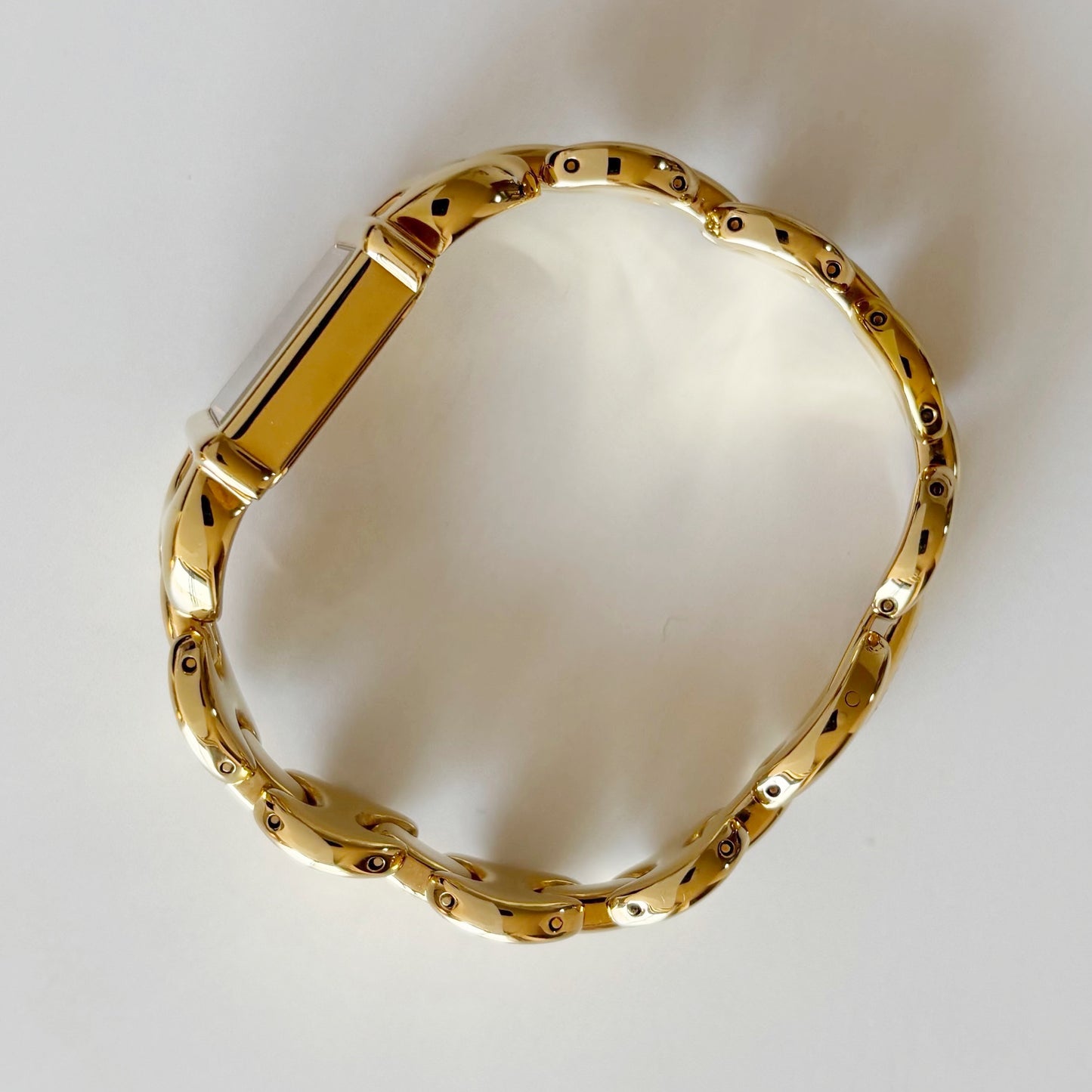 Gucci 1990s Interchangeable Strap Gold Plated Watch with 3 straps, case