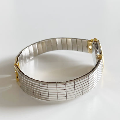 Dior 1990s Navy Dial Gold Plated Two Tone Watch