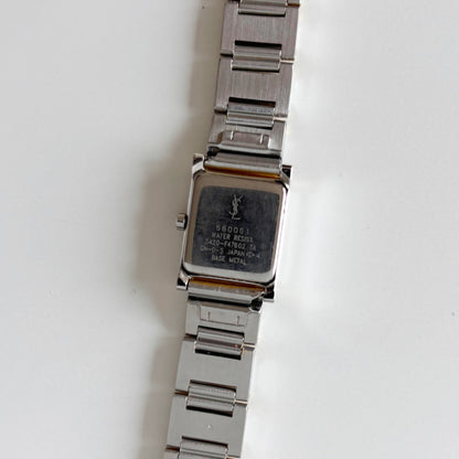 Yves Saint Laurent 1990s Square Dial Two Tone Watch