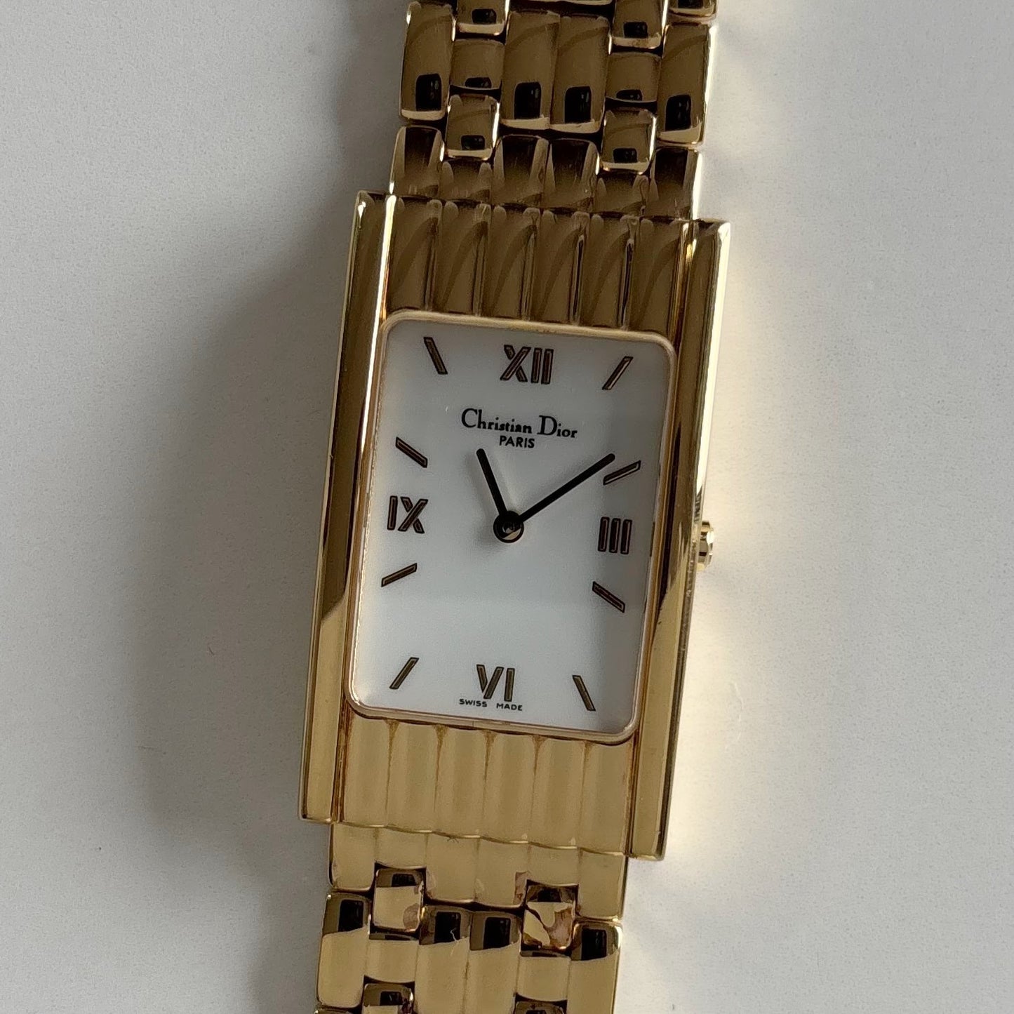 Dior 1990s Tank Gold Plated Watch (Large)