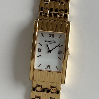 Dior 1990s Tank Gold Plated Watch (Large)