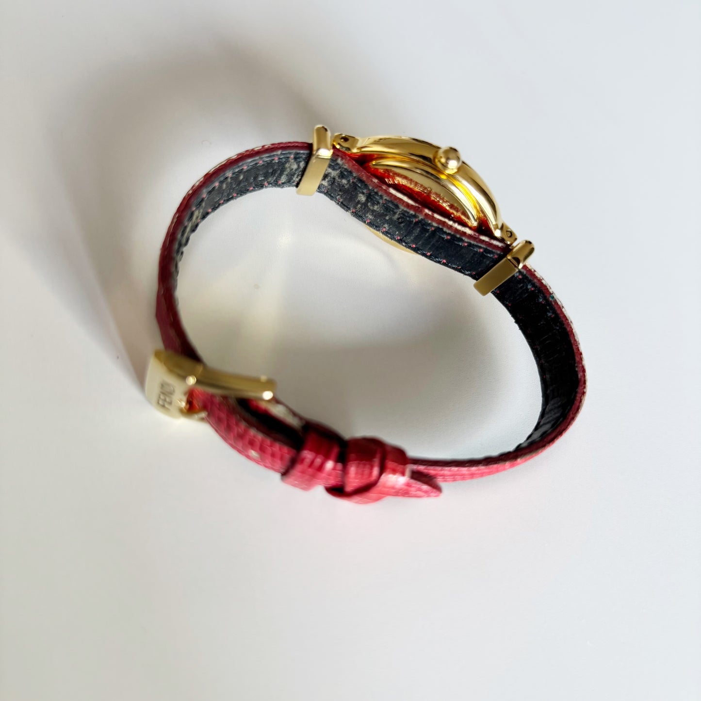 Fendi 1990s Interchangeable Belt Gold Plated Watch with 5 straps, case