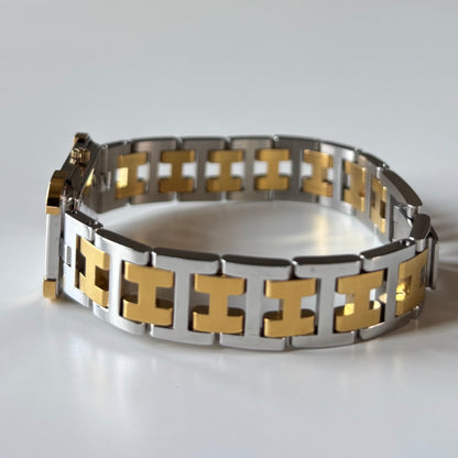 Hermes 1990s Croisier Two Tone Watch