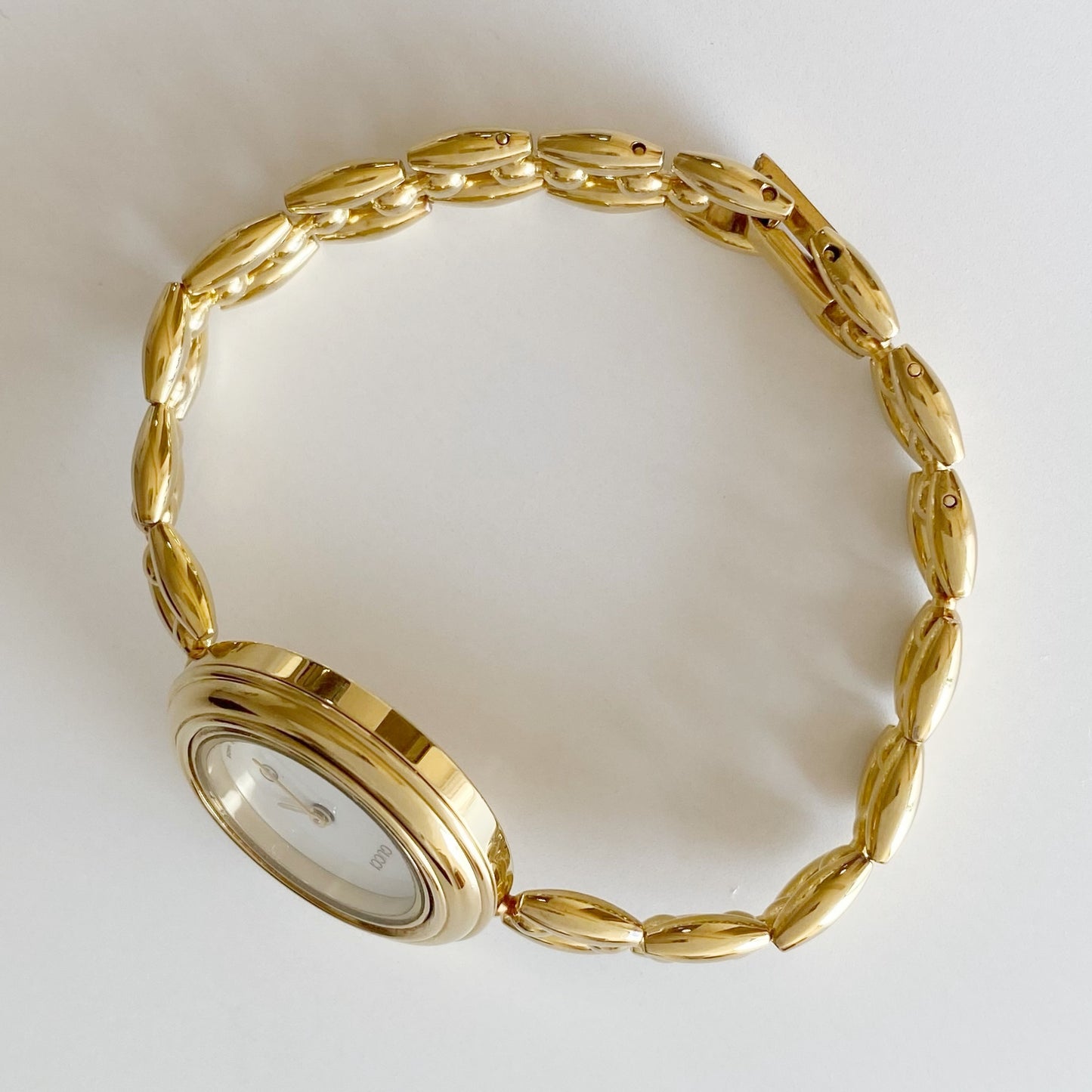 Gucci 1990s Interchangeable Bezel Gold Plated Watch with 6 bezels, case (165mm)