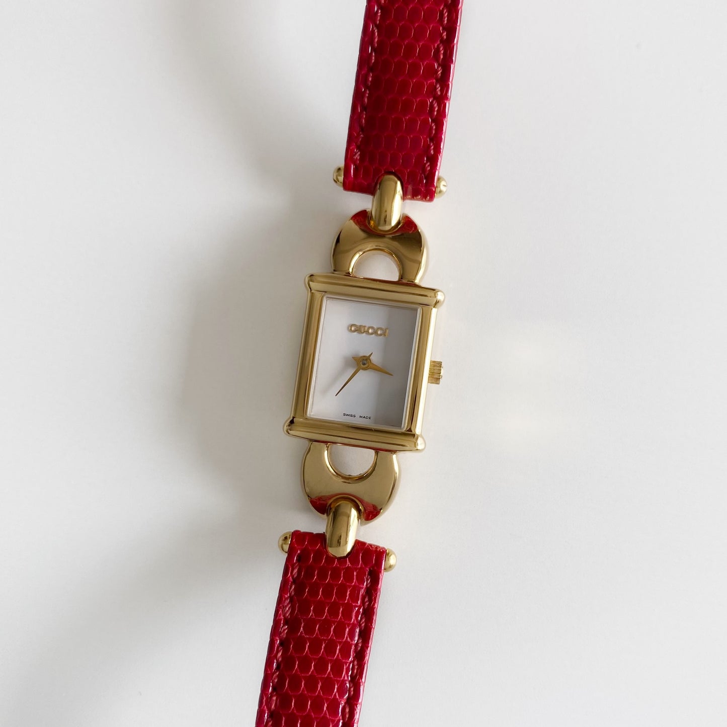 Gucci 1990s Interchangeable Belt Gold Plated Watch with 3 straps, case