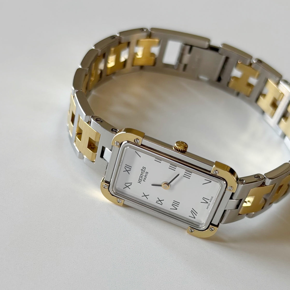 Hermes 1990s Croisier Two Tone Watch