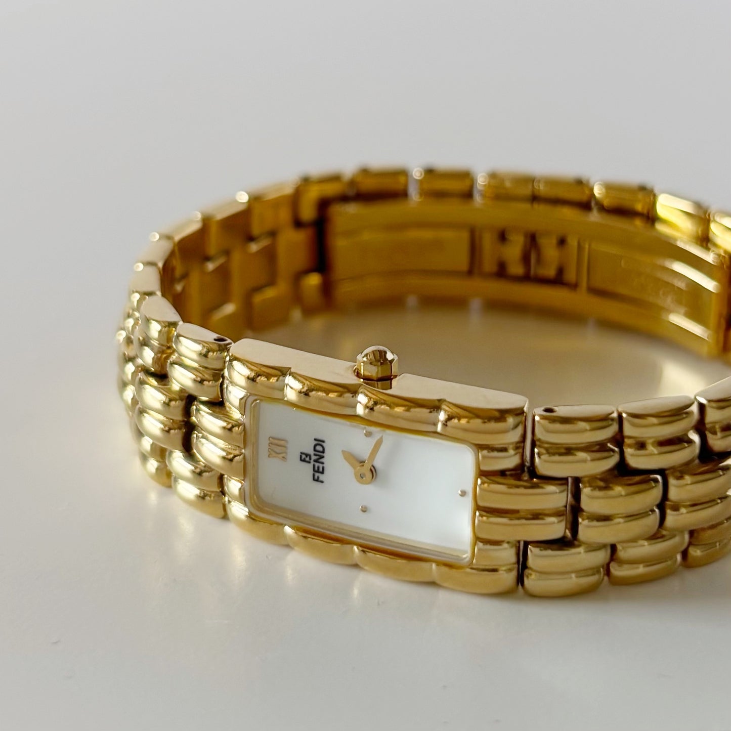 Fendi 1990s Gold Plated Watch