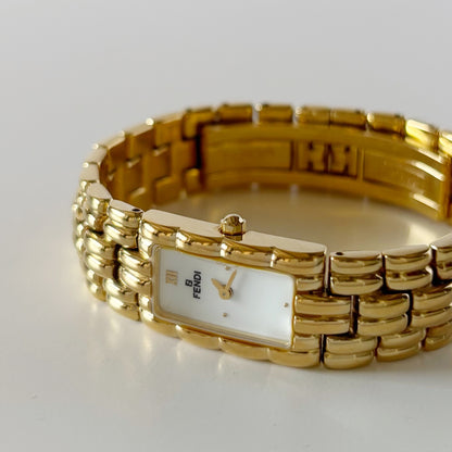 Fendi 1990s Gold Plated Watch