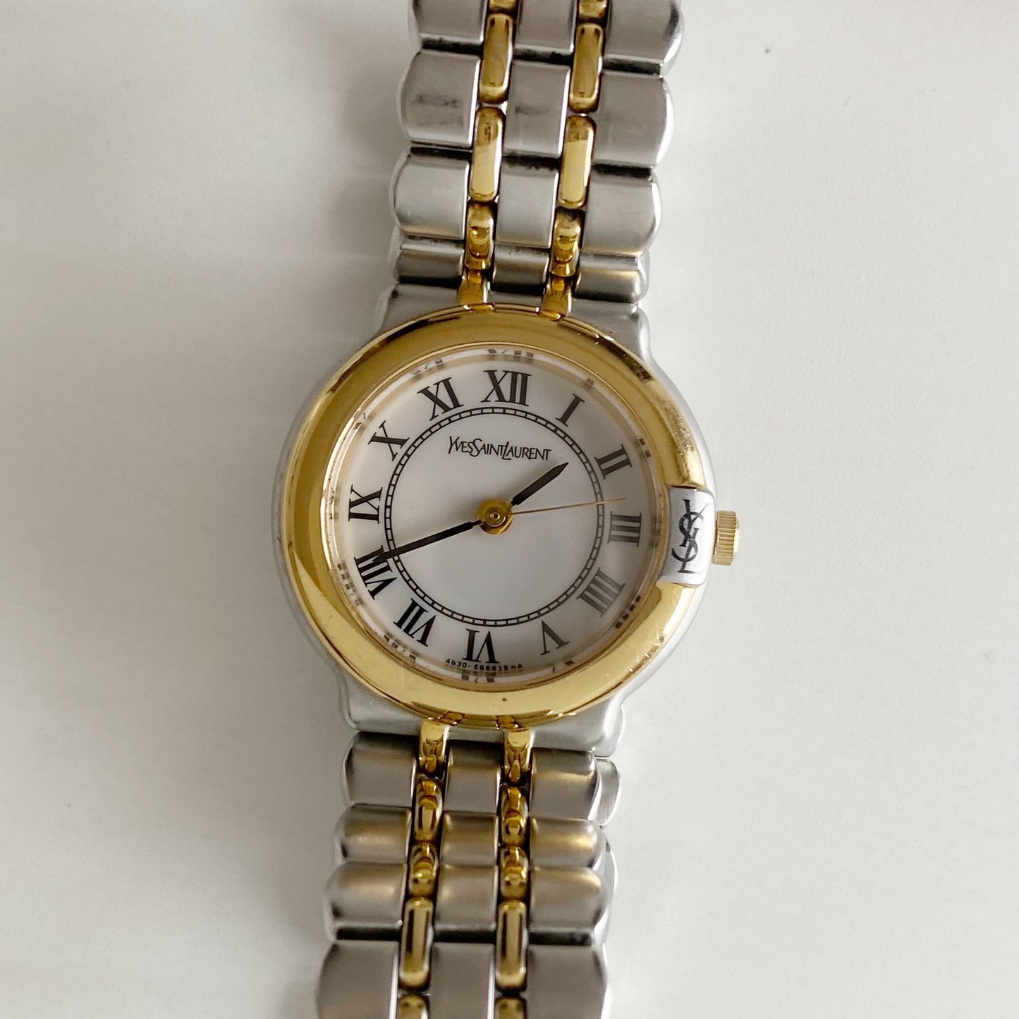 Yves Saint Laurent 1990s Two Tone Watch